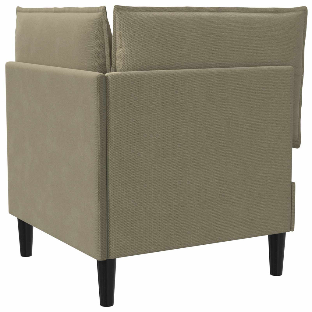 Ecksofa mit Stauraum Khaki Samt