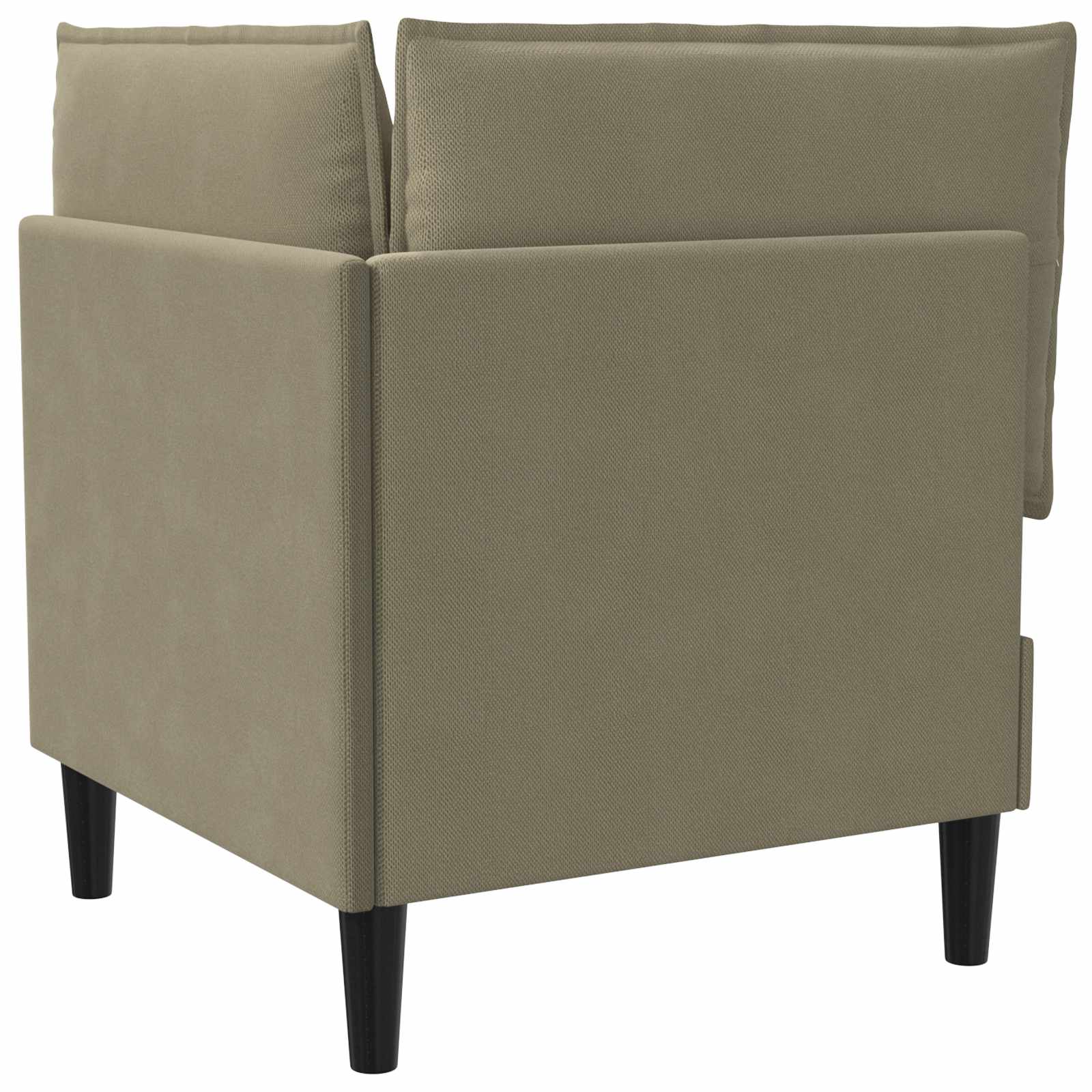 Ecksofa mit Stauraum Khaki Samt