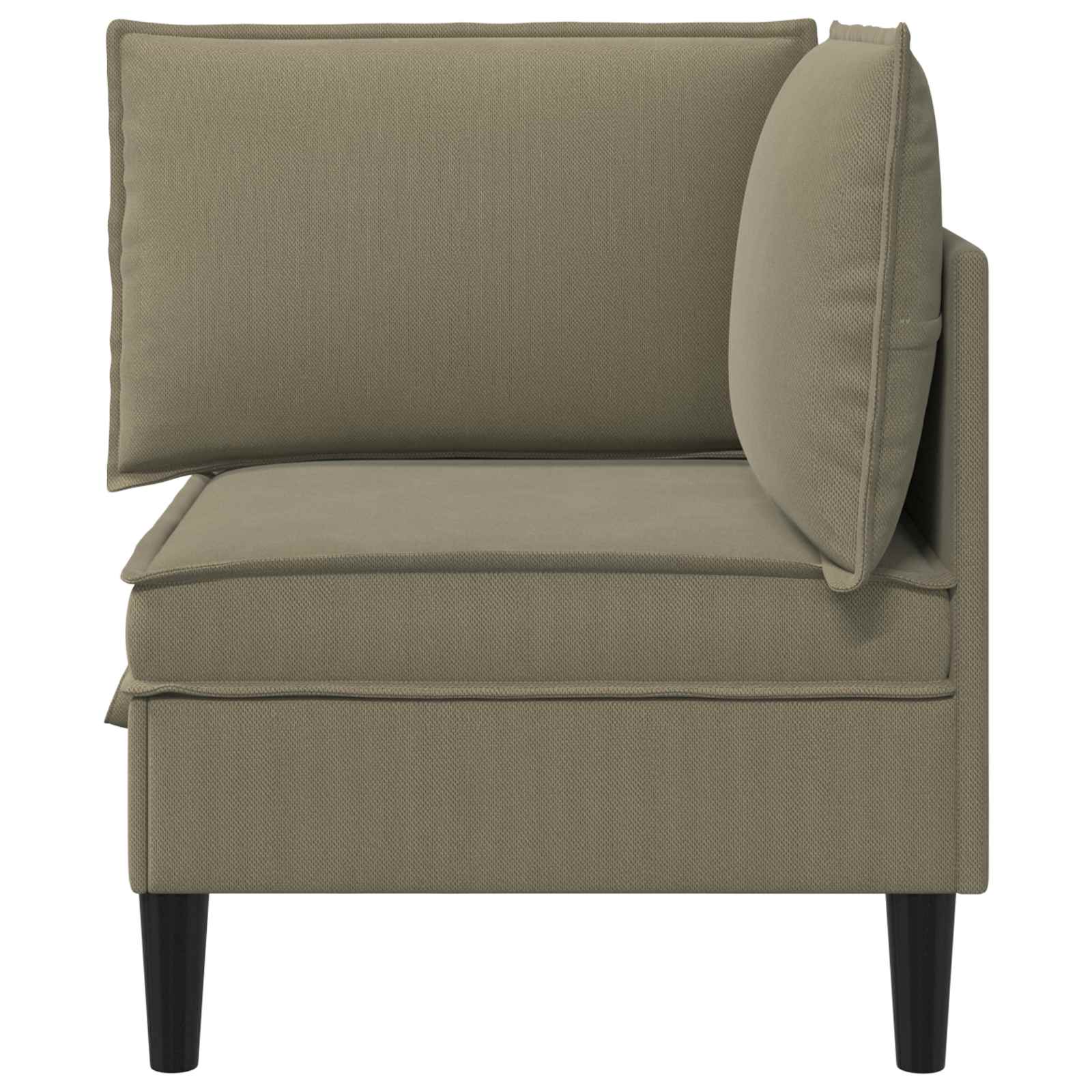 Ecksofa mit Stauraum Khaki Samt