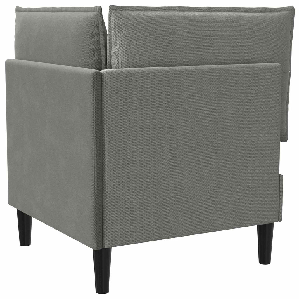 Ecksofa mit Stauraum Dunkelgrau Samt