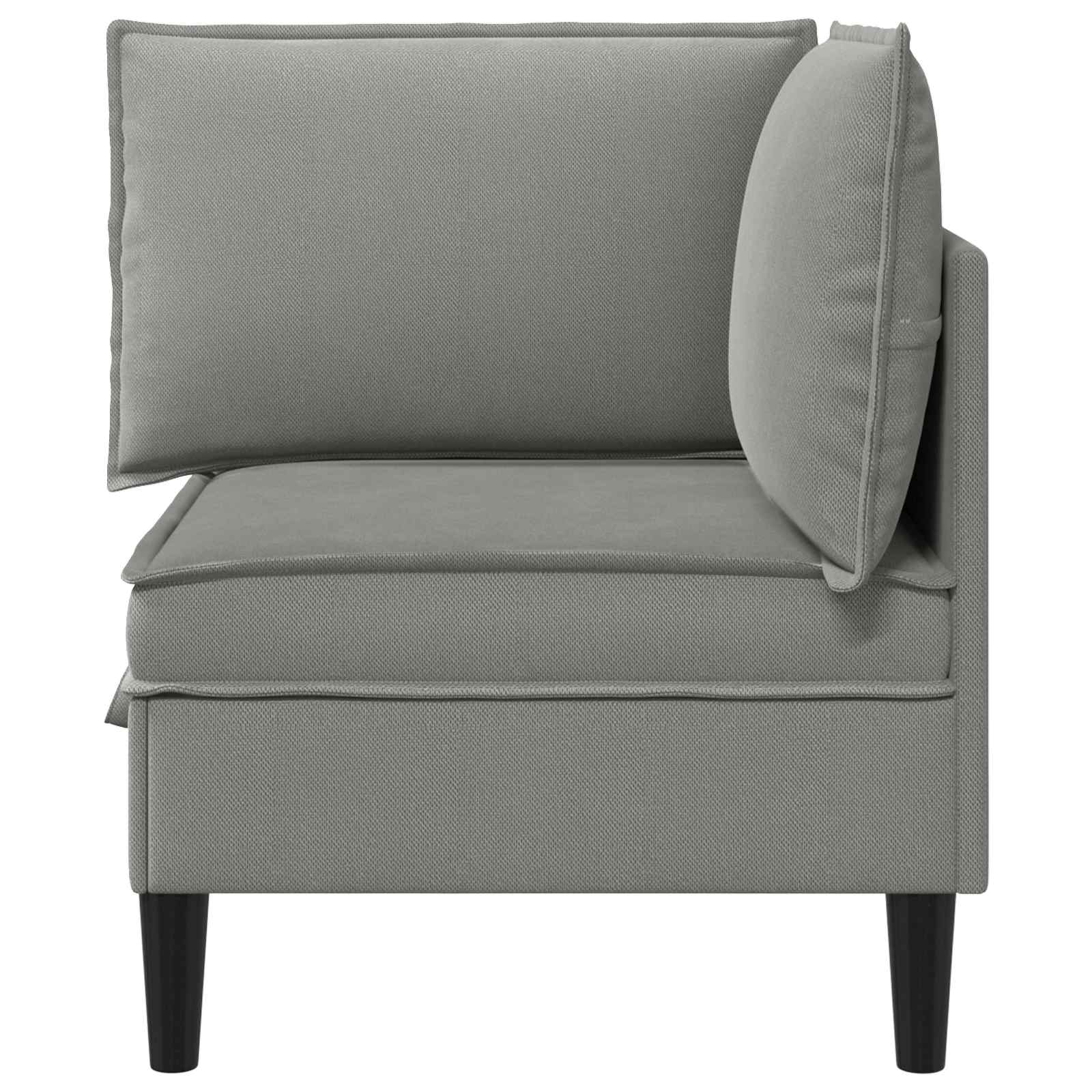 Ecksofa mit Stauraum Dunkelgrau Samt