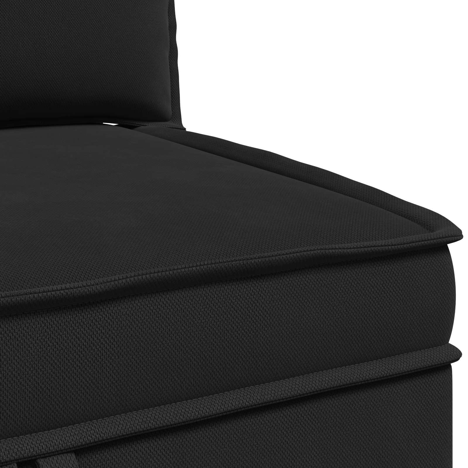 Ecksofa mit Stauraum Schwarz Samt