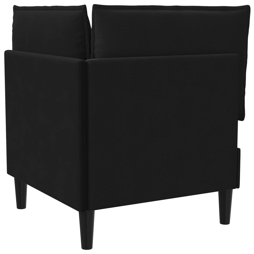 Ecksofa mit Stauraum Schwarz Samt