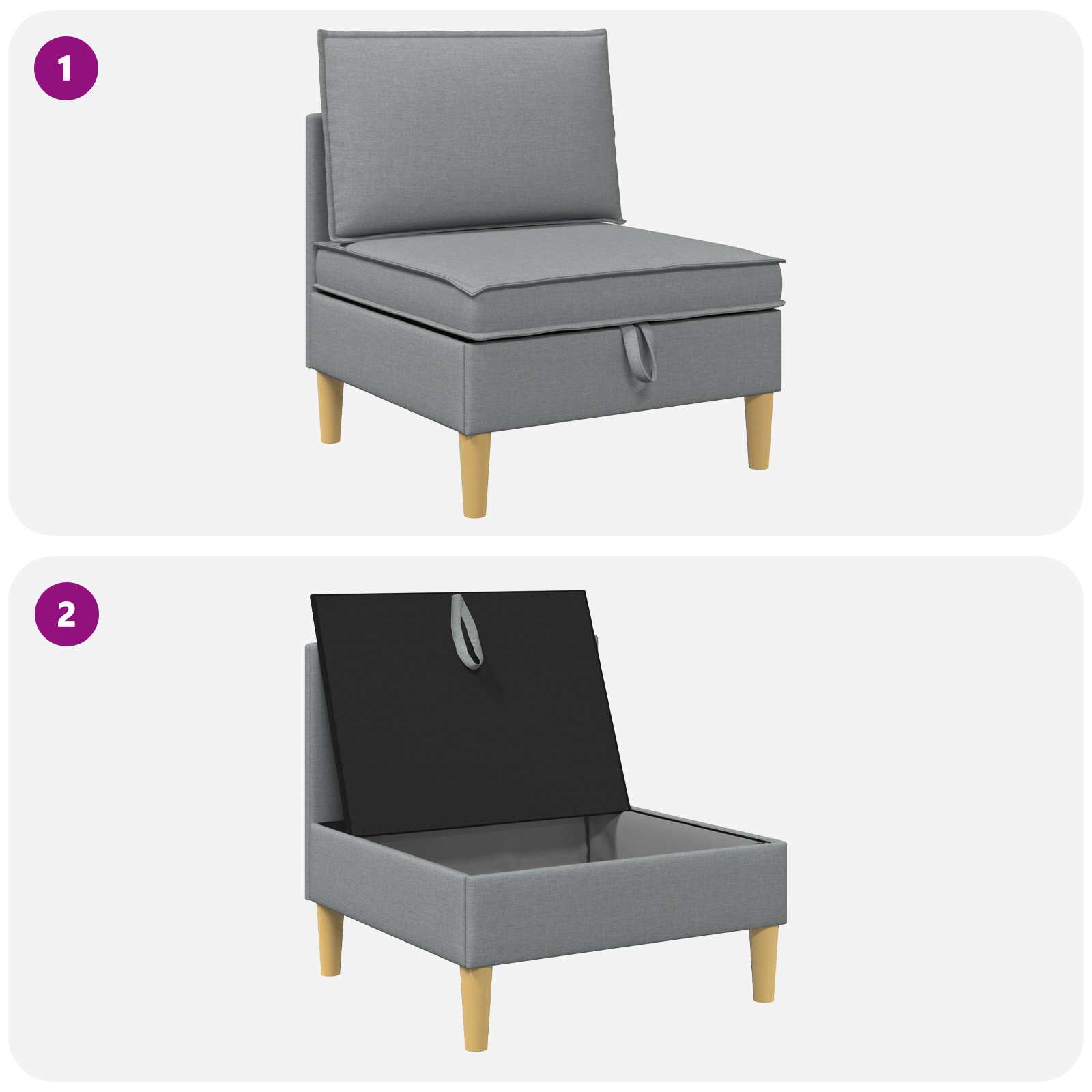 Sofa mit Stauraum Stoff