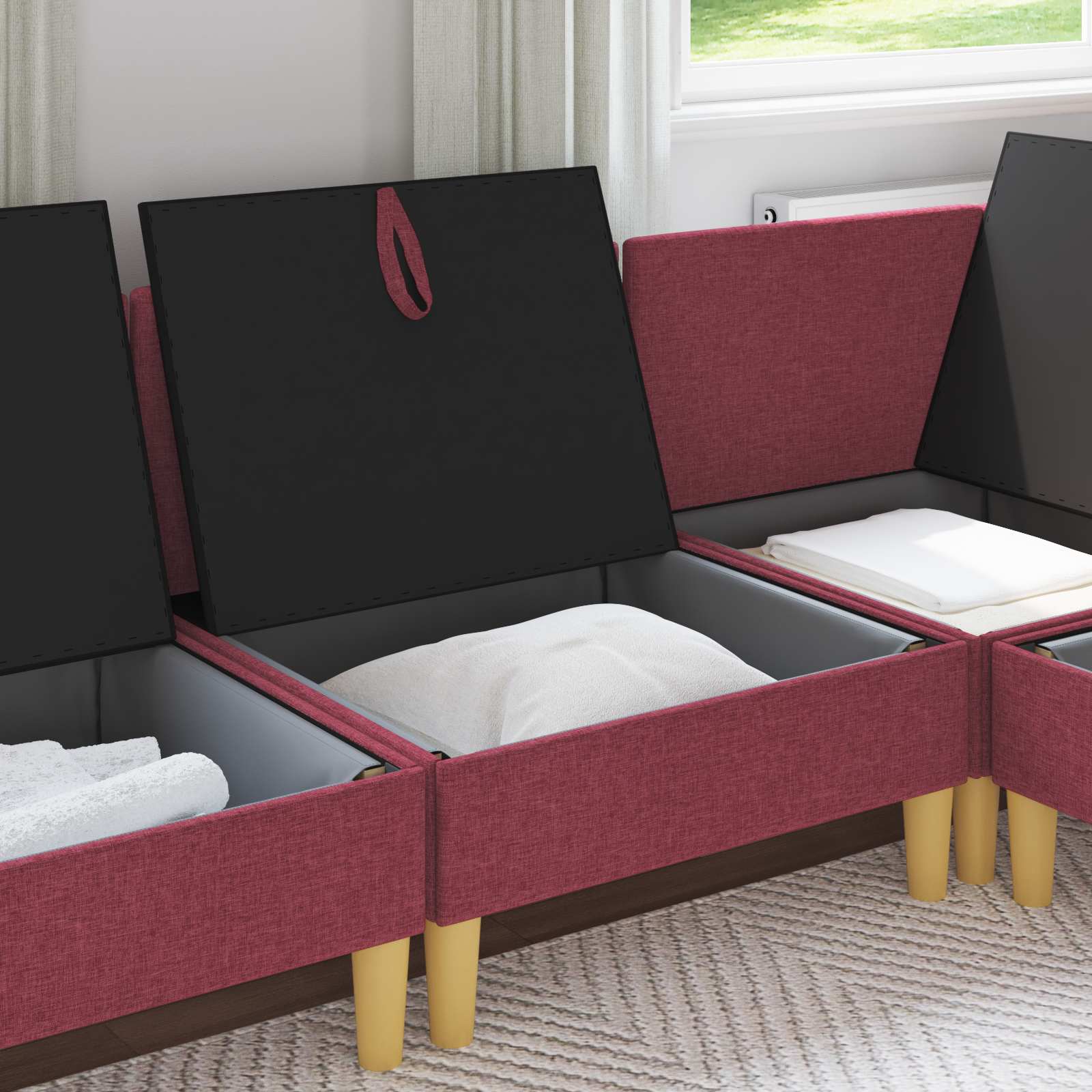 Sofa mit Stauraum Stoff