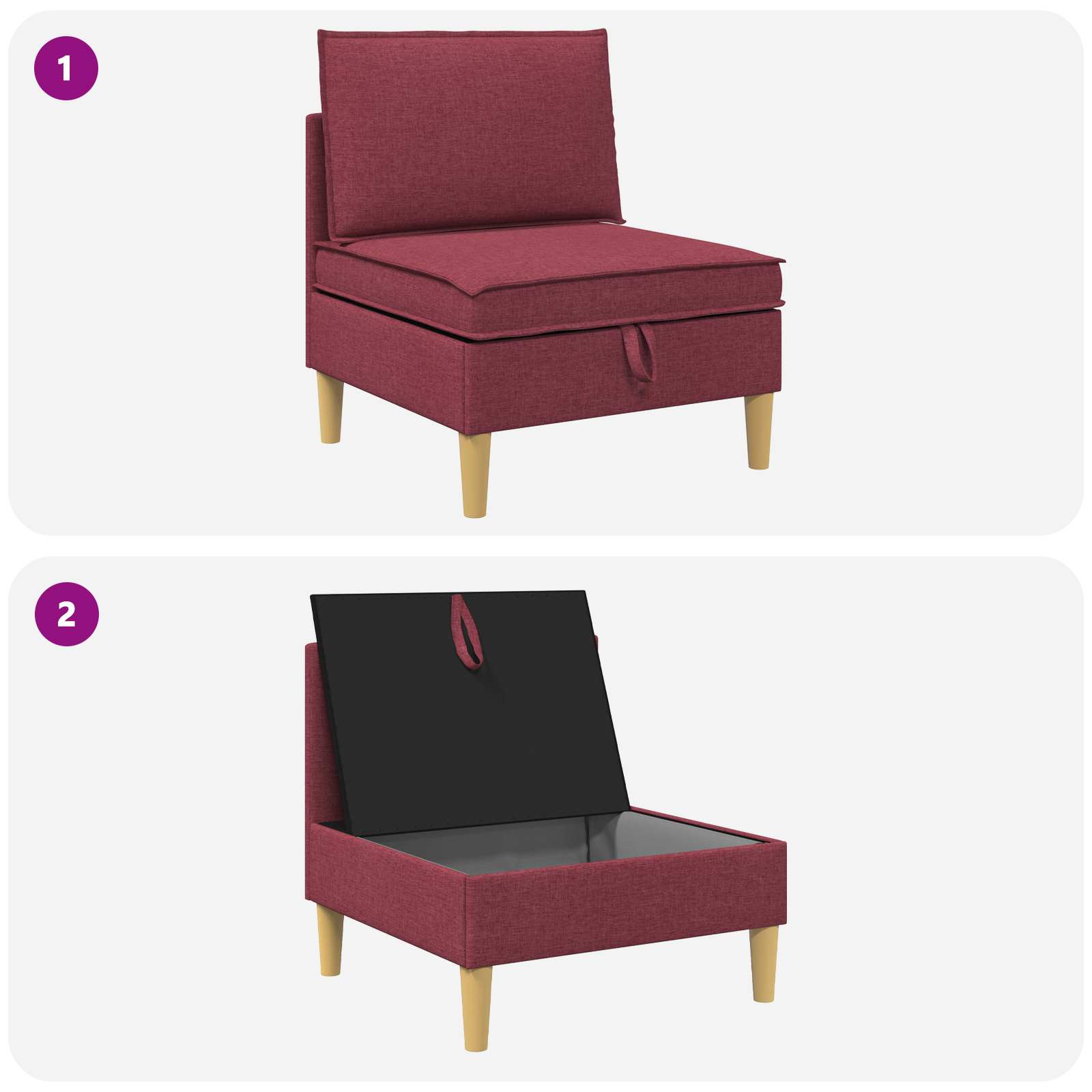 Sofa mit Stauraum Stoff