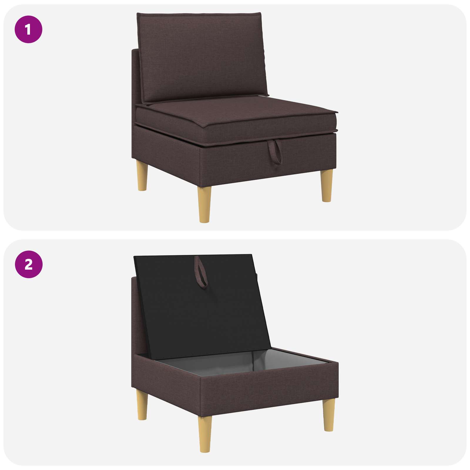 Sofa mit Stauraum Stoff