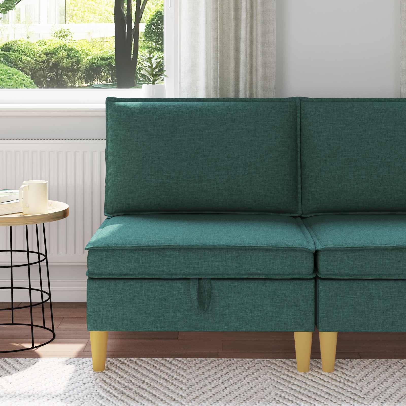 Sofa mit Stauraum Stoff