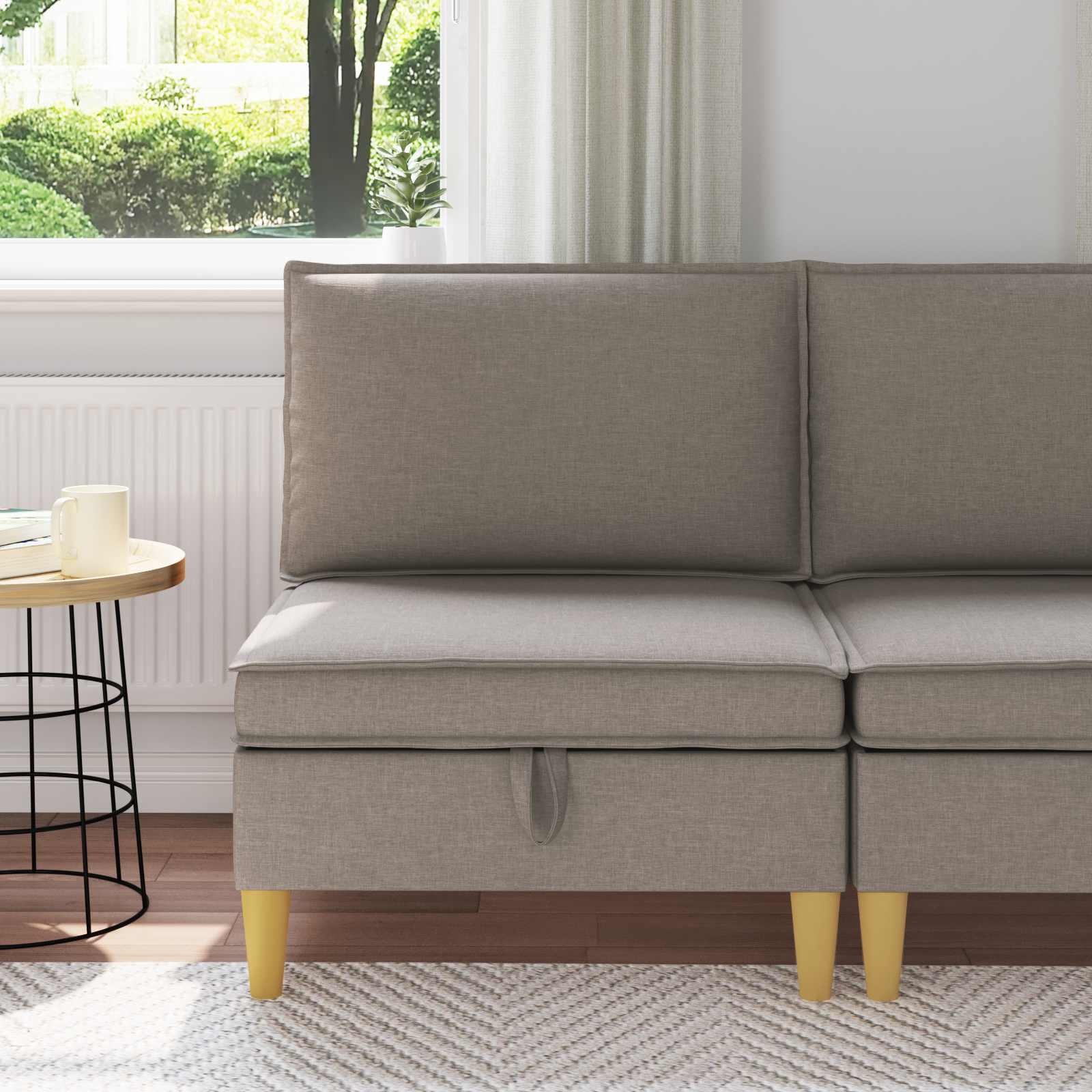 Sofa mit Stauraum Stoff