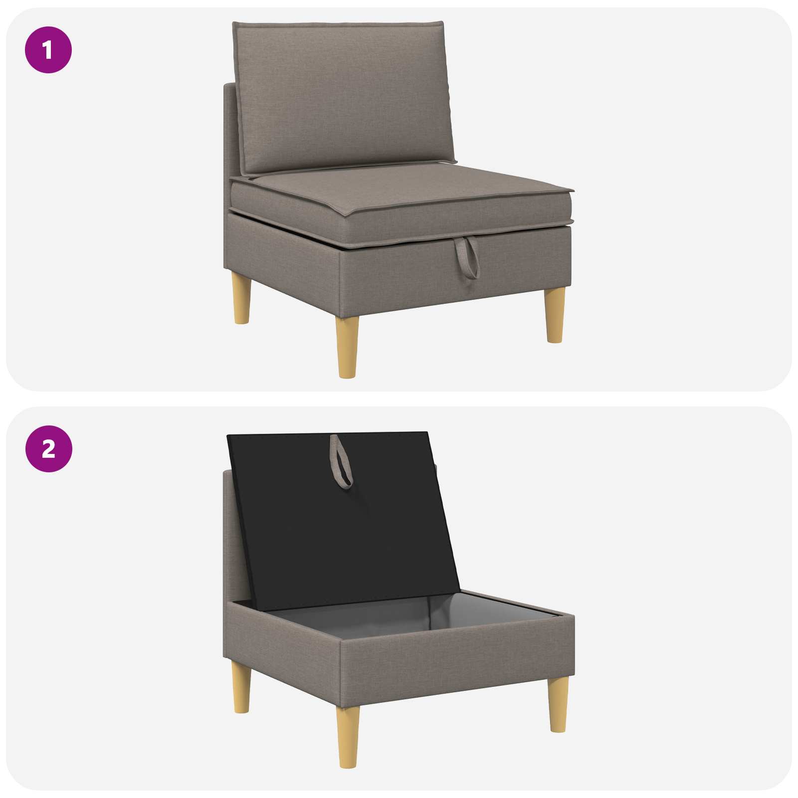 Sofa mit Stauraum Stoff
