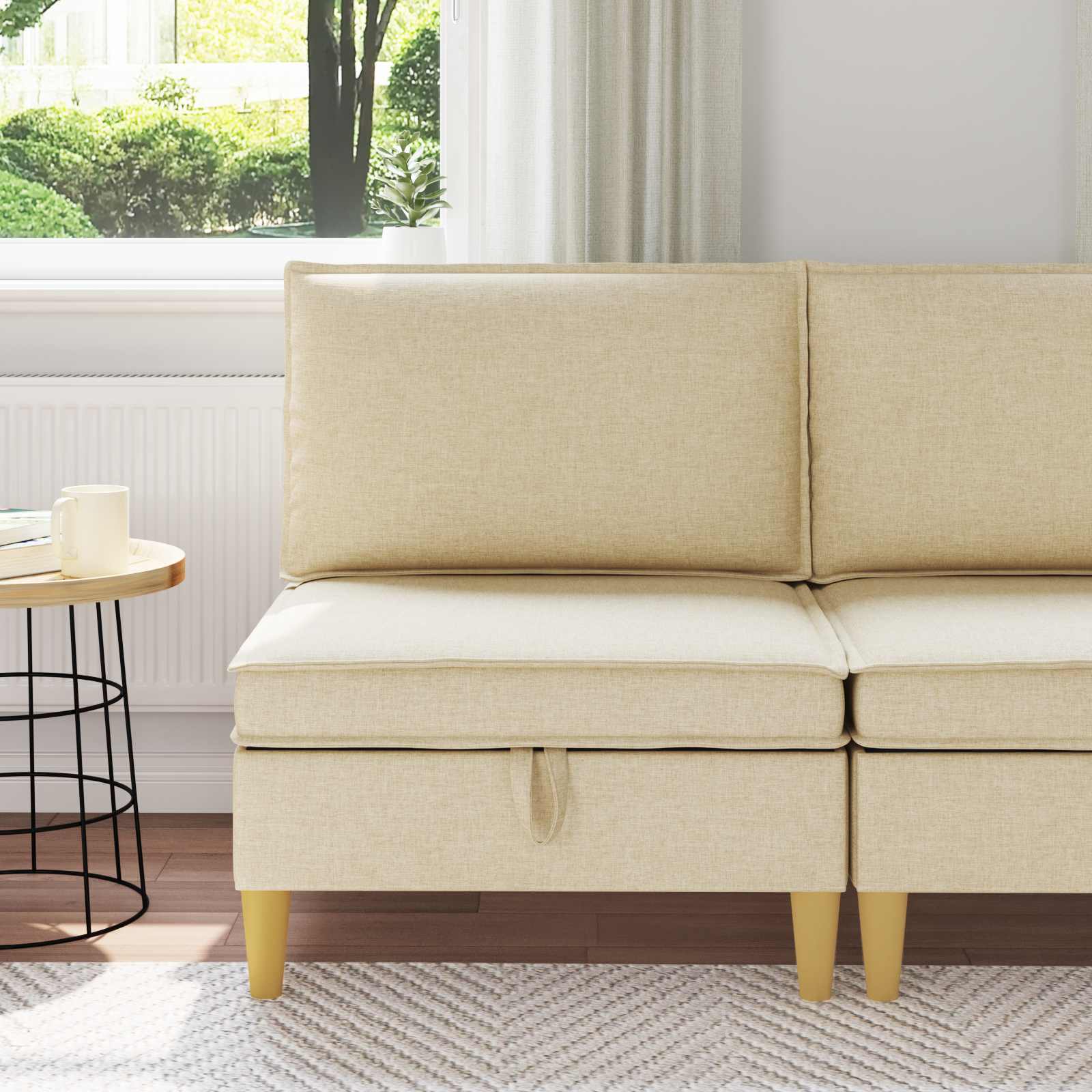 Sofa mit Stauraum Stoff