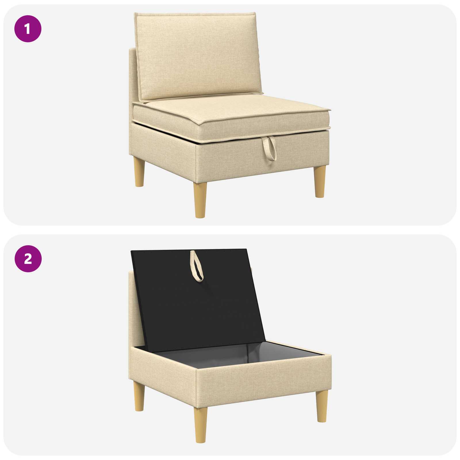 Sofa mit Stauraum Stoff