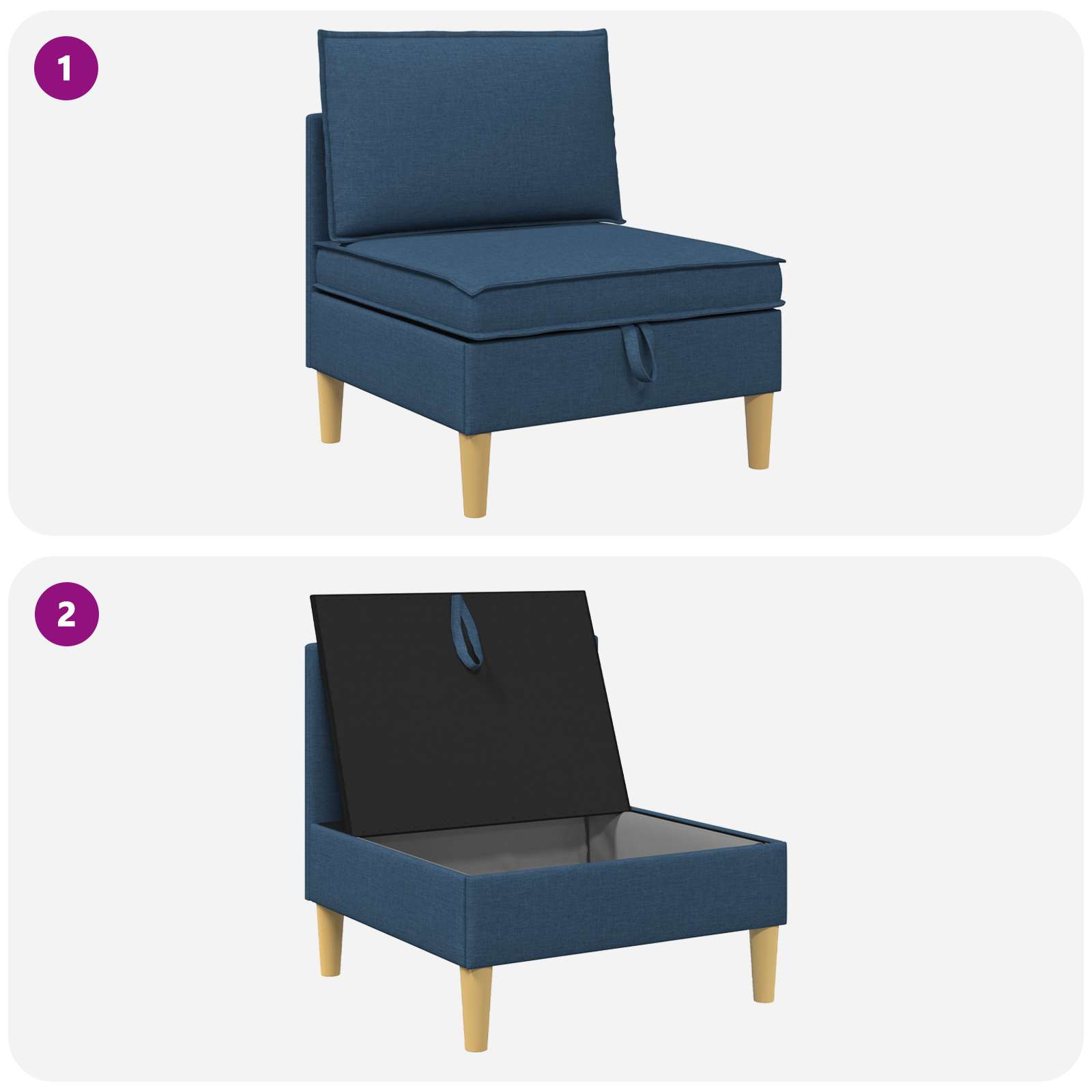 Sofa mit Stauraum Stoff