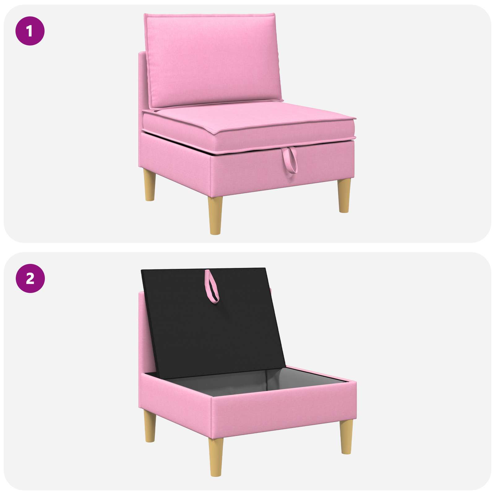 Sofa mit Stauraum Stoff