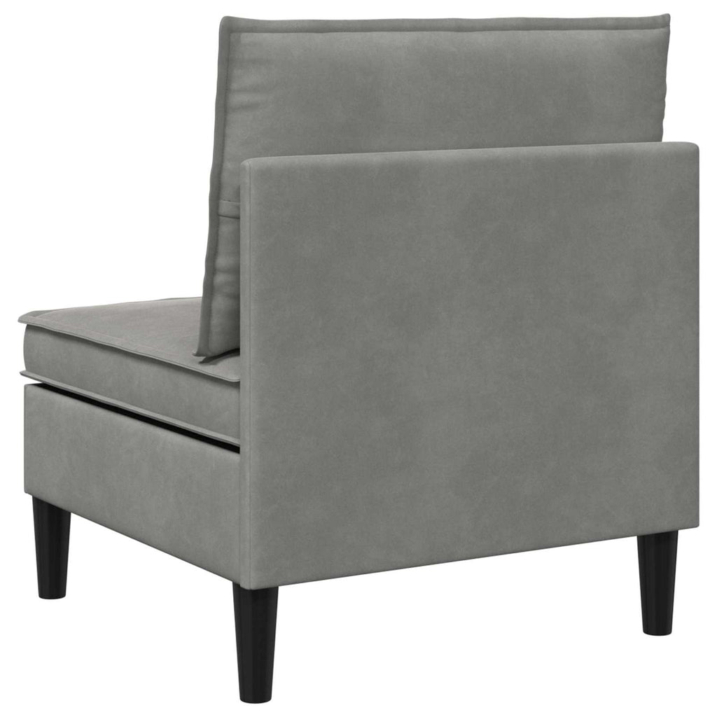 Mittels Sofa mit Stauraum Hellgrau Samt