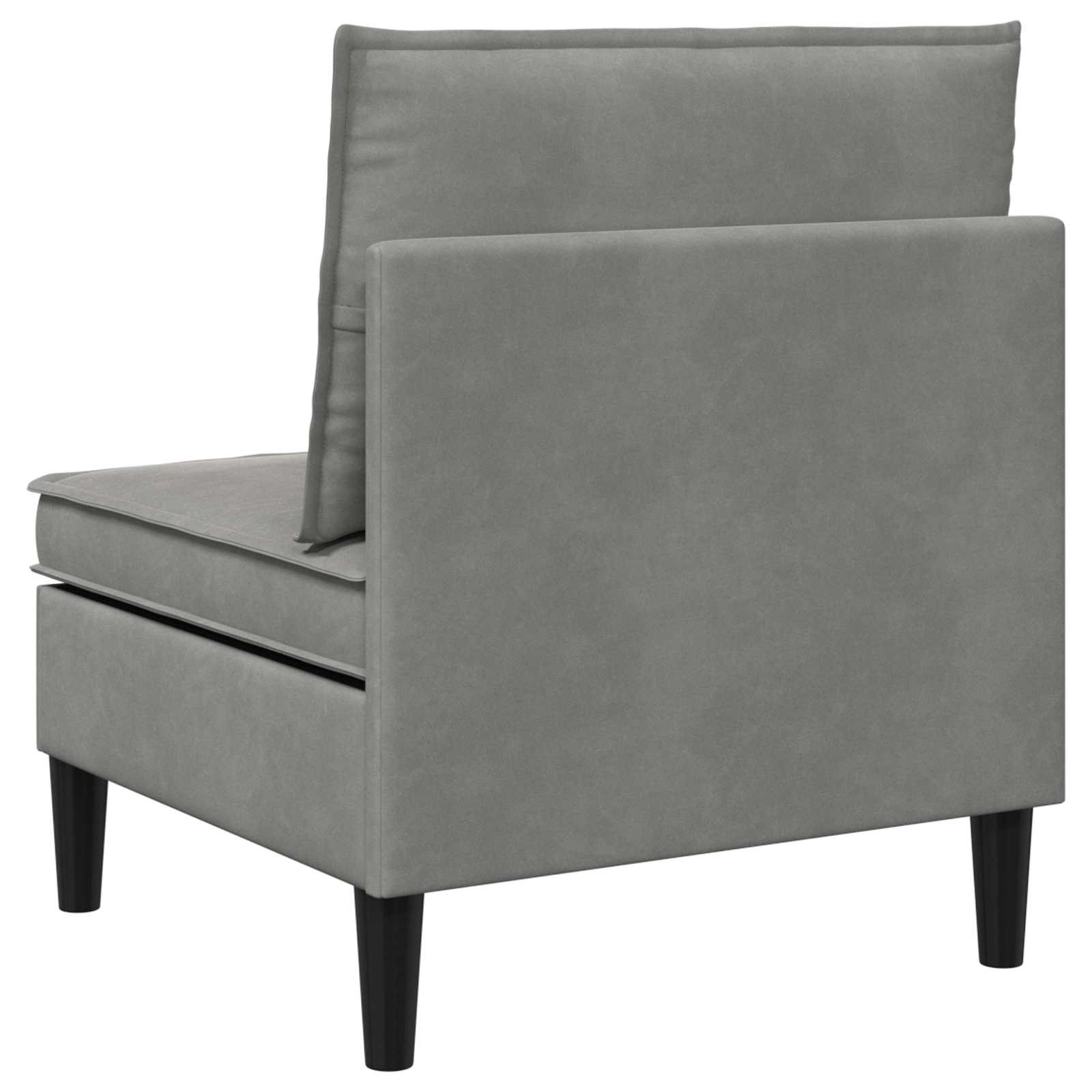 Mittels Sofa mit Stauraum Hellgrau Samt