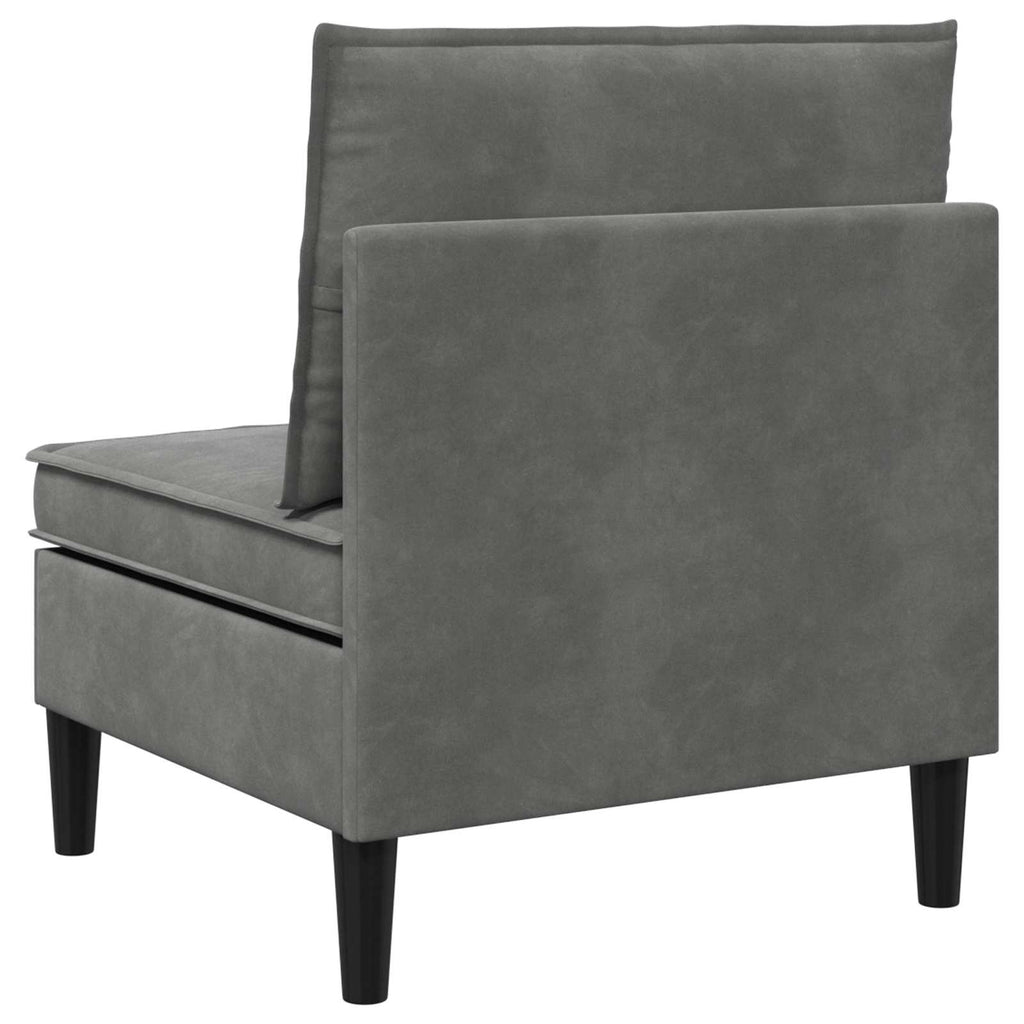 Mittels Sofa mit Stauraum Dunkelgrau Samt