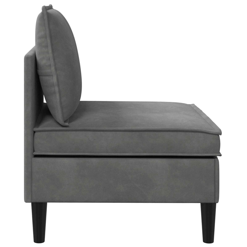 Mittels Sofa mit Stauraum Dunkelgrau Samt