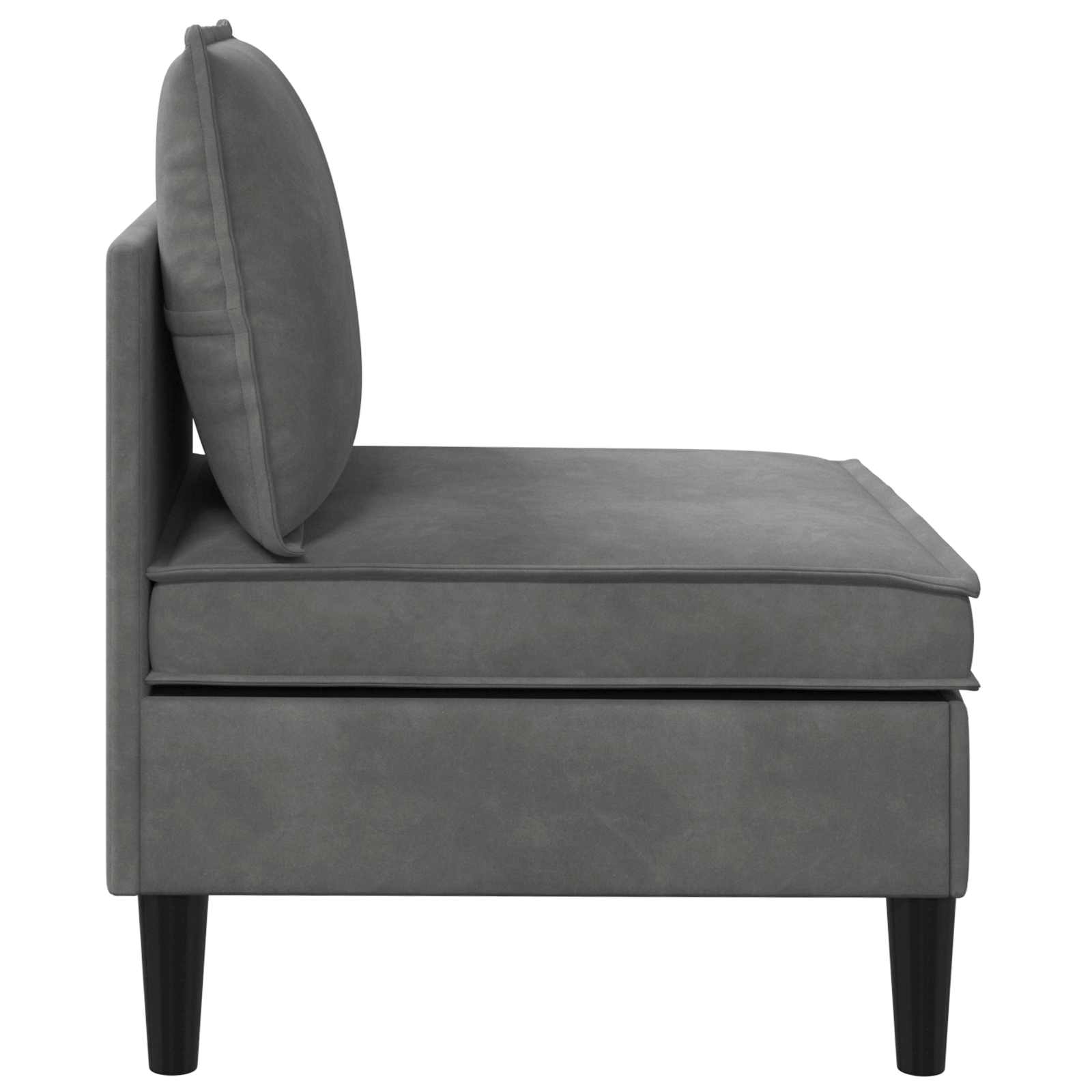 Mittels Sofa mit Stauraum Dunkelgrau Samt