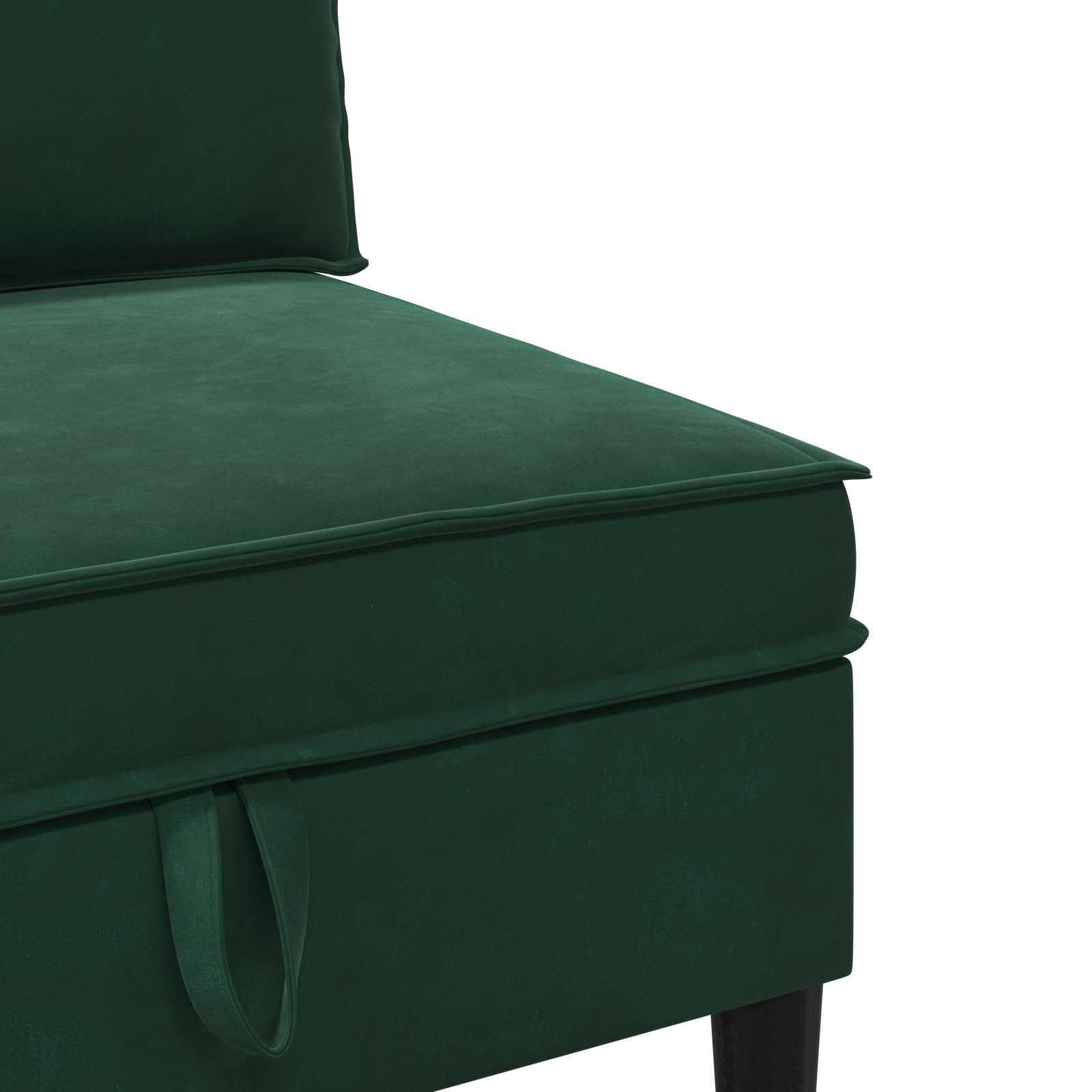 Mittels Sofa mit Stauraum Dunkelgrün Samt