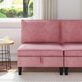 Mittels Sofa mit Stauraum Rosa Samt