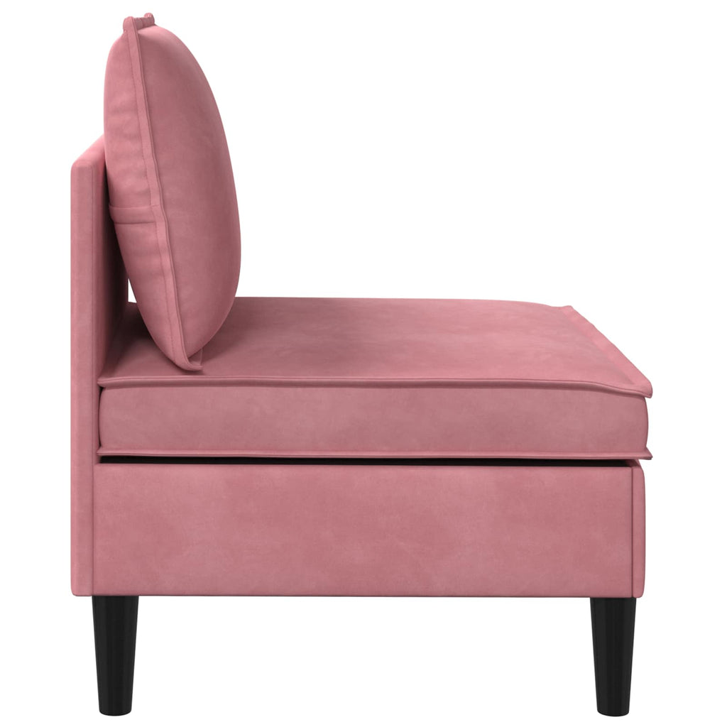 Mittels Sofa mit Stauraum Rosa Samt