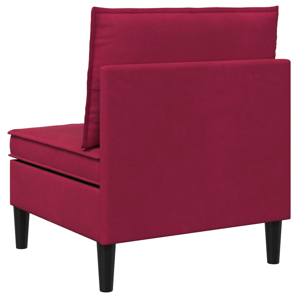 Mittels Sofa mit Stauraum Weinrot Samt