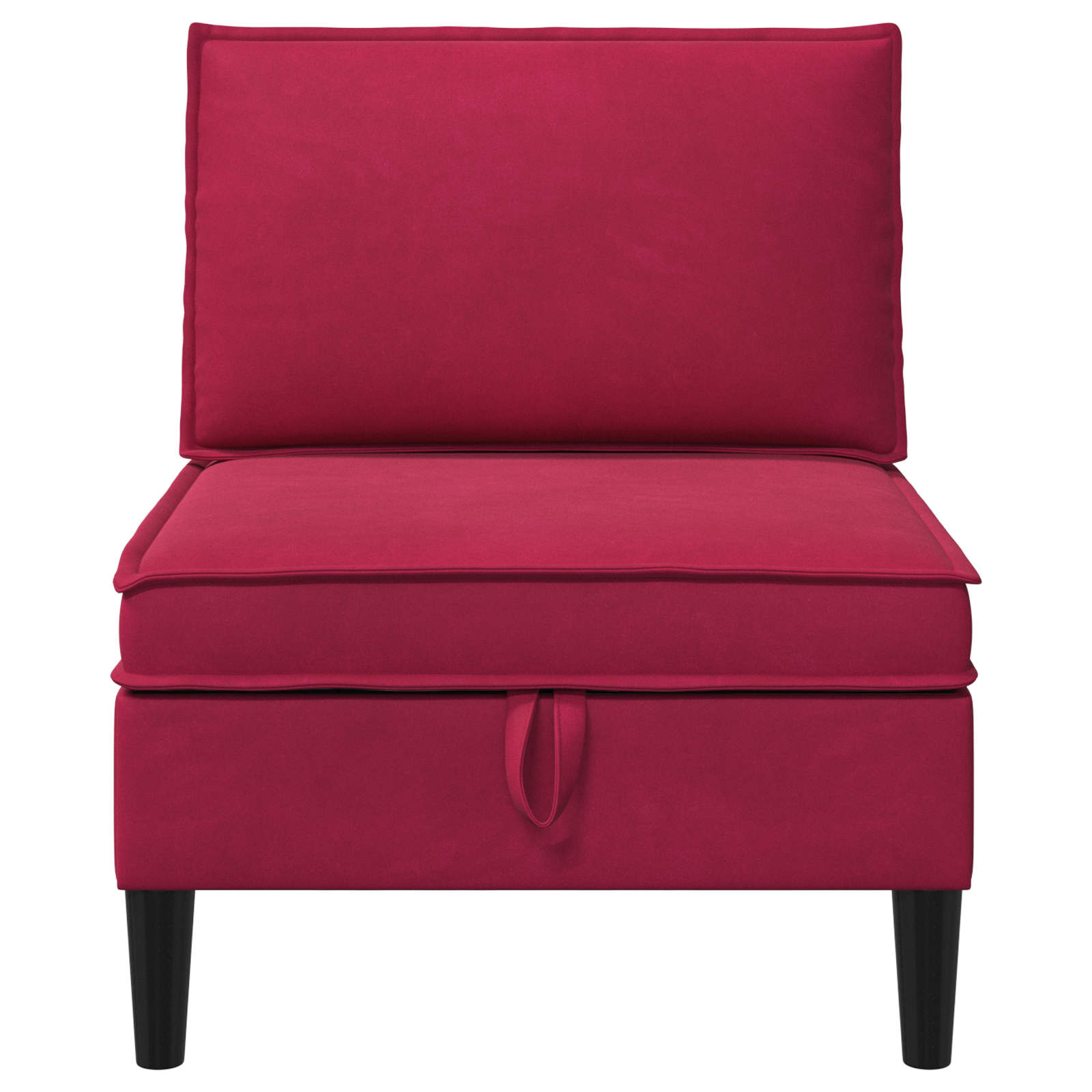 Mittels Sofa mit Stauraum Weinrot Samt
