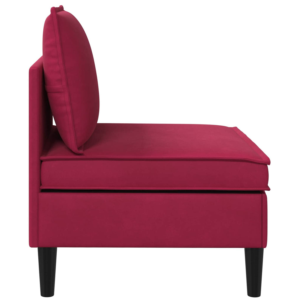 Mittels Sofa mit Stauraum Weinrot Samt