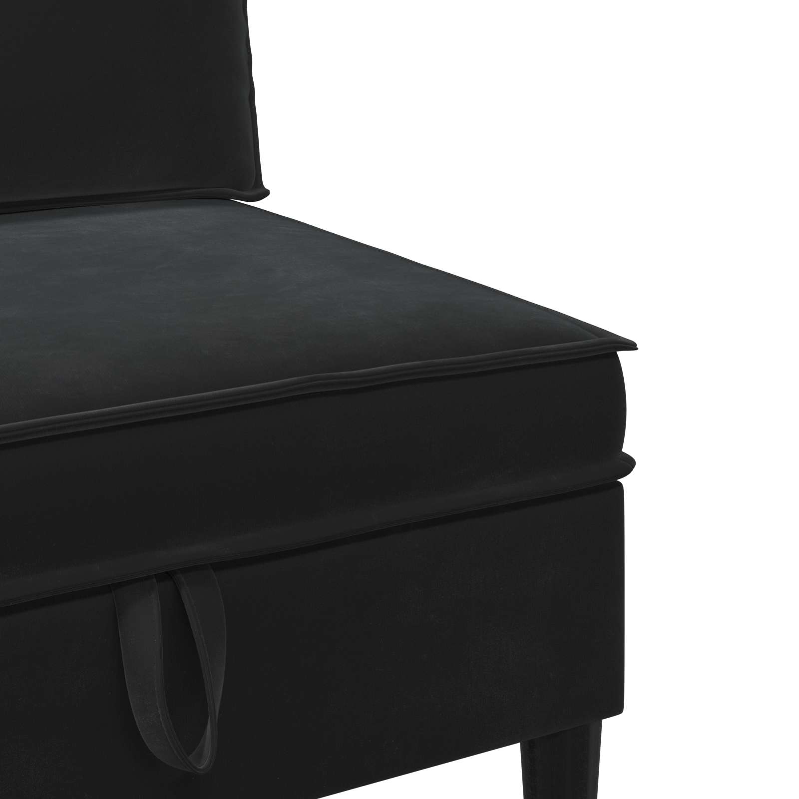 Mittels Sofa mit Stauraum Schwarz Samt
