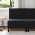 Mittels Sofa mit Stauraum Schwarz Samt