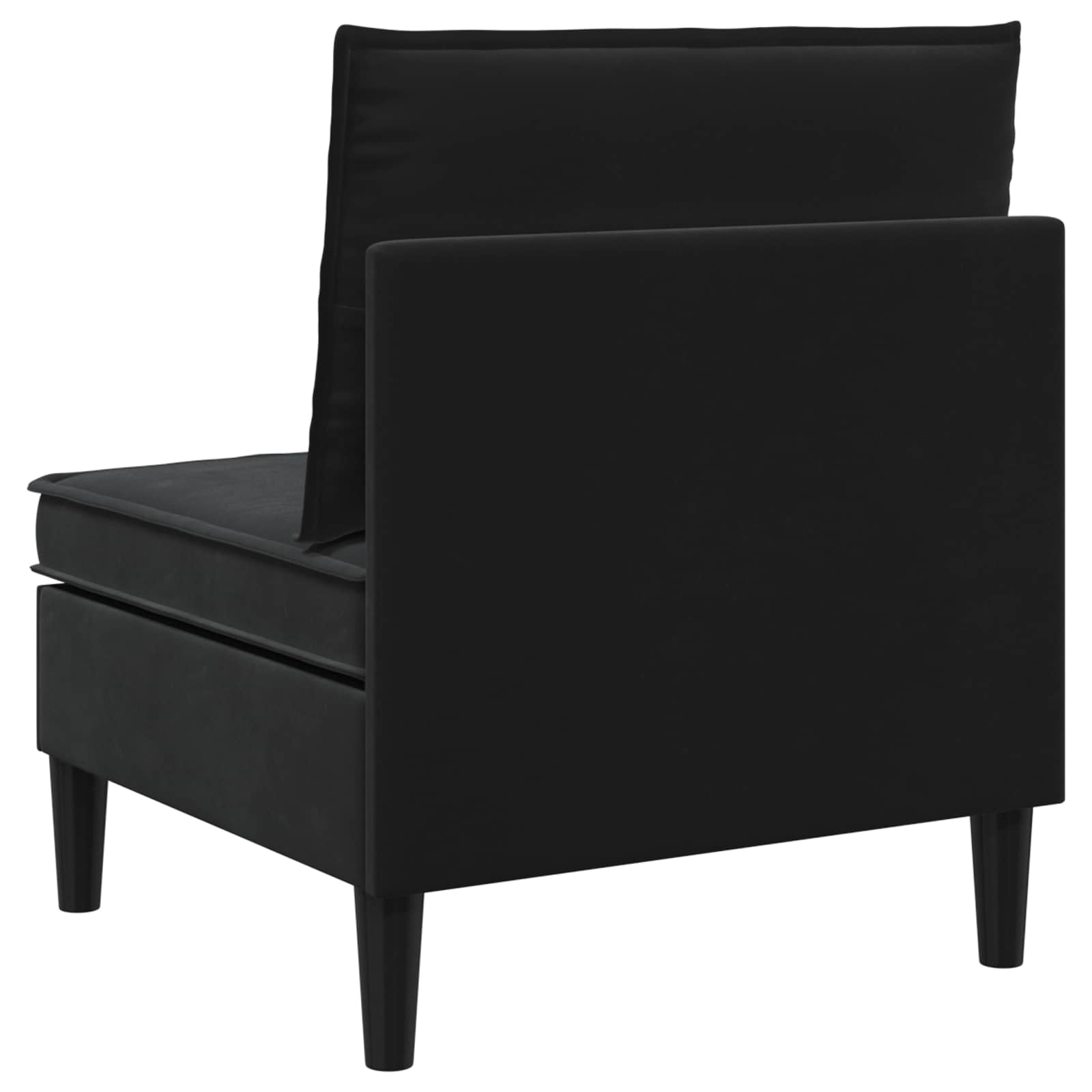 Mittels Sofa mit Stauraum Schwarz Samt