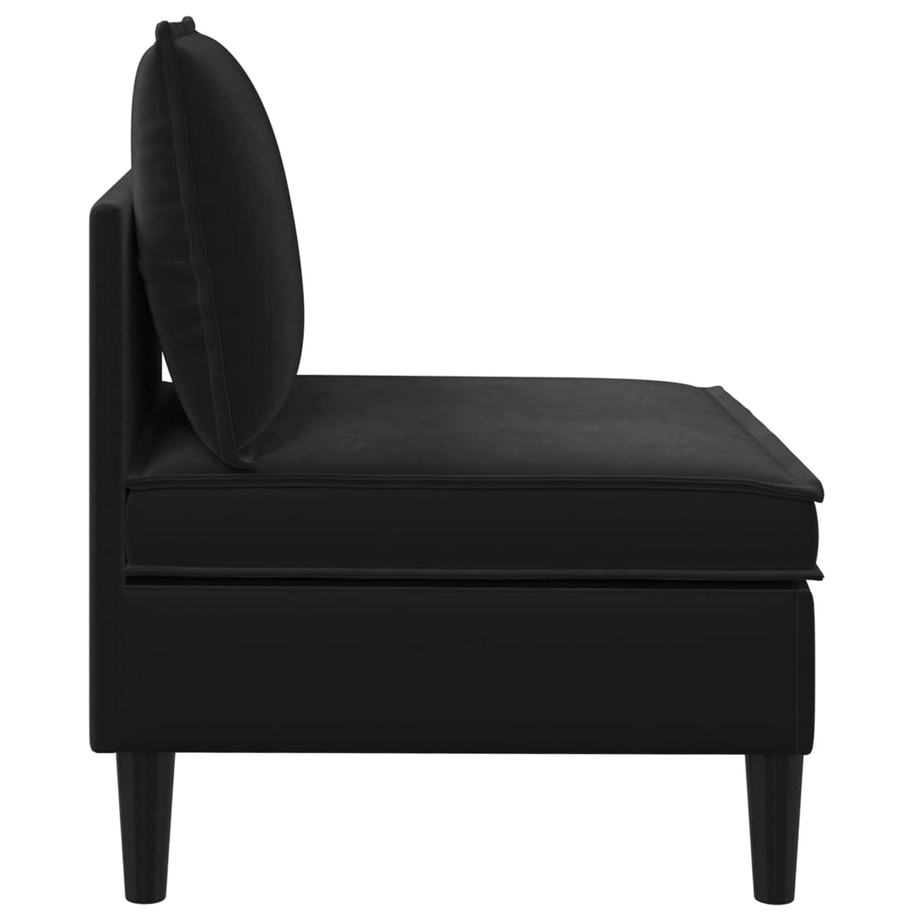 Mittels Sofa mit Stauraum Schwarz Samt