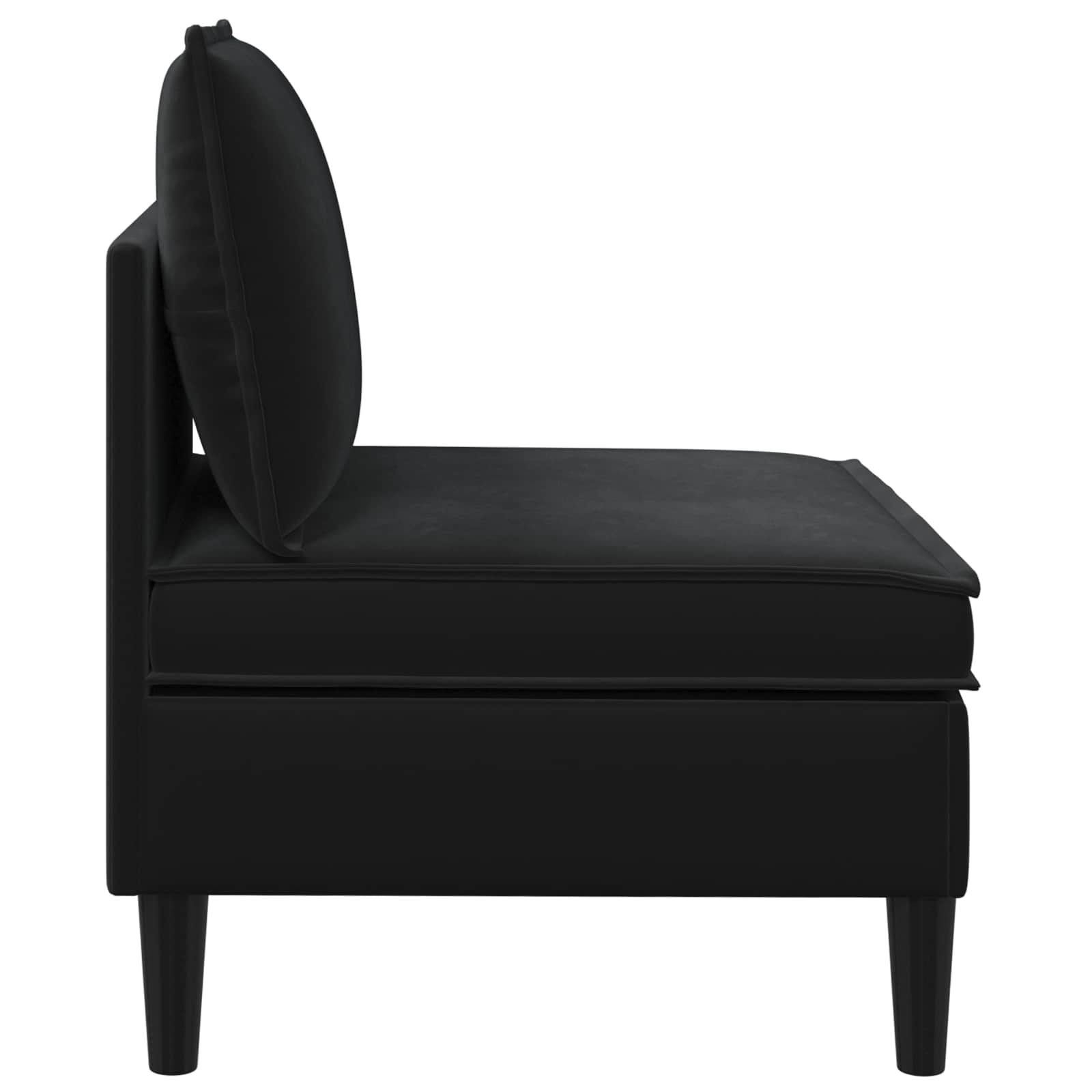 Mittels Sofa mit Stauraum Schwarz Samt