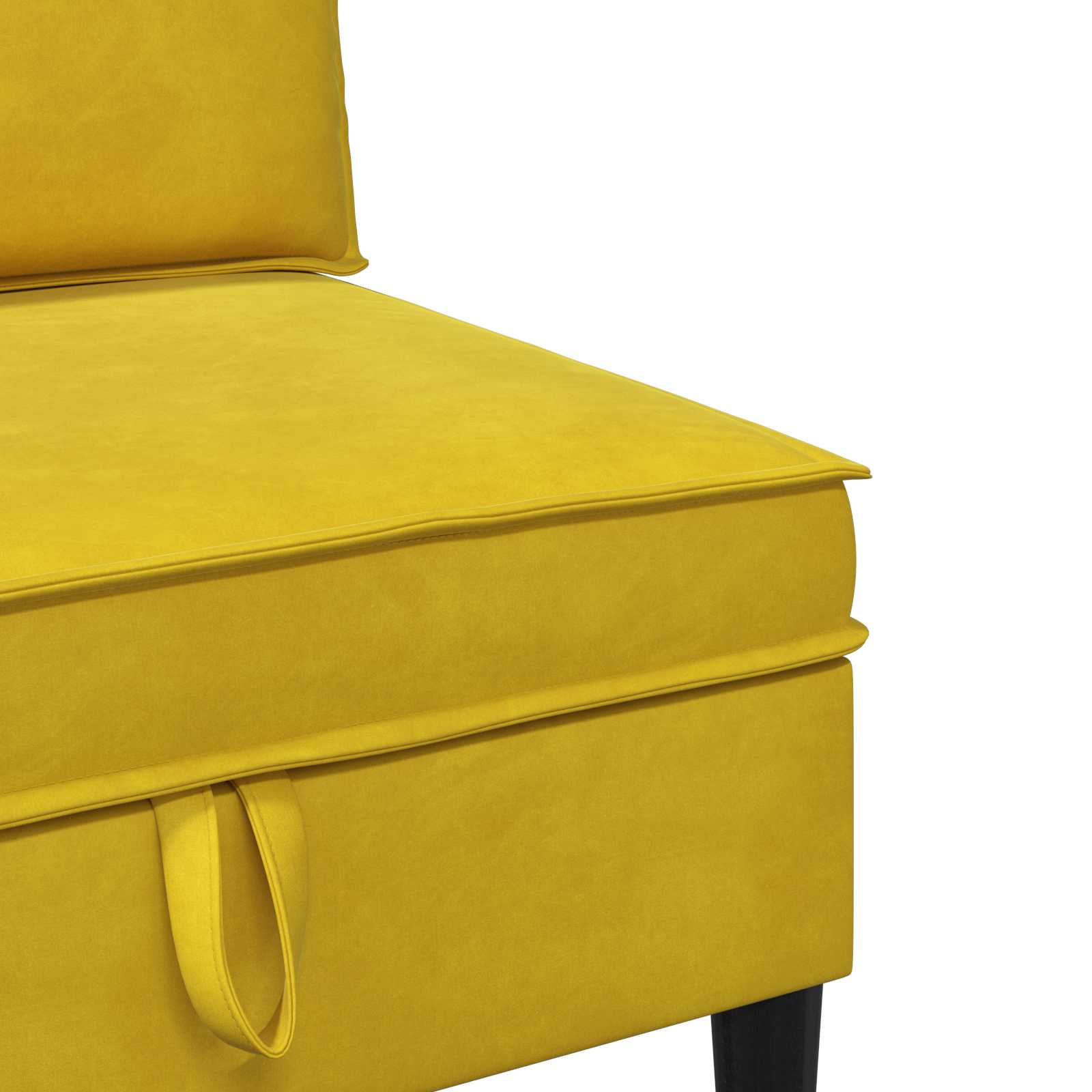 Mittels Sofa mit Stauraum Gelb Samt