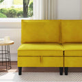 Mittels Sofa mit Stauraum Gelb Samt