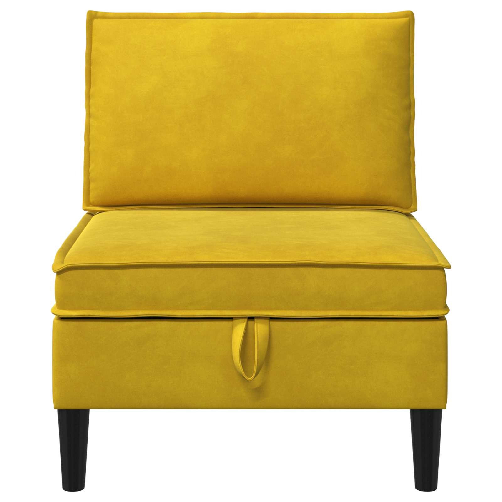 Mittels Sofa mit Stauraum Gelb Samt