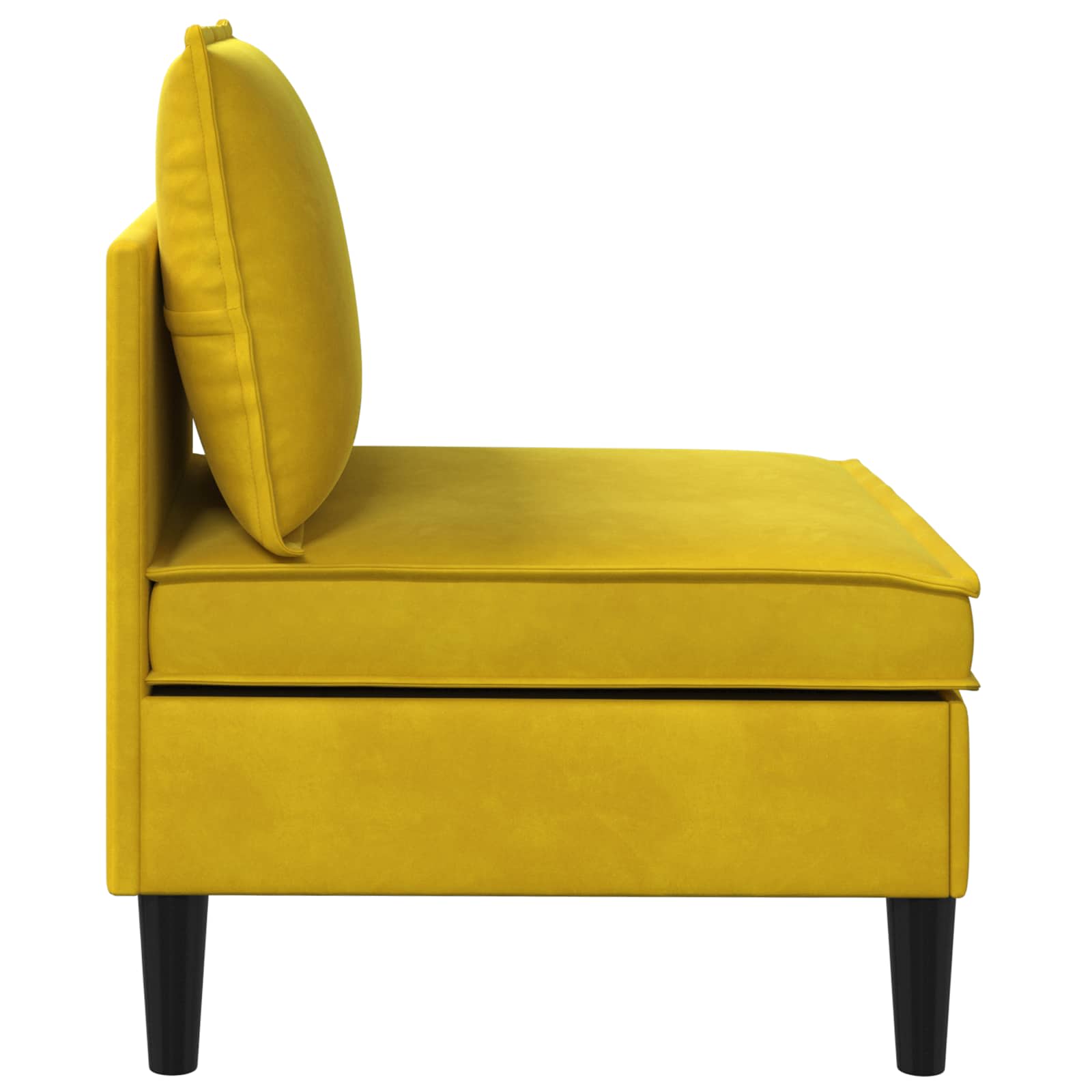 Mittels Sofa mit Stauraum Gelb Samt