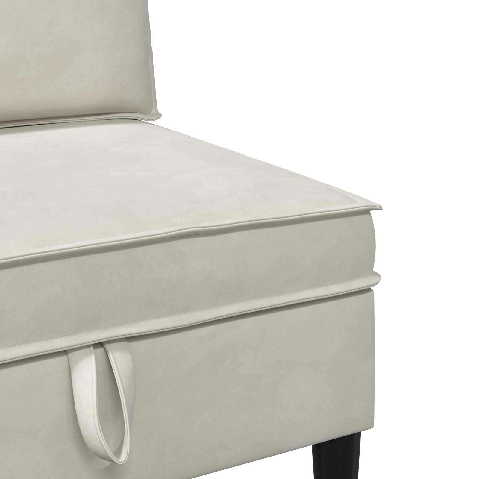 Mittels Sofa mit Stauraum Creme Samt