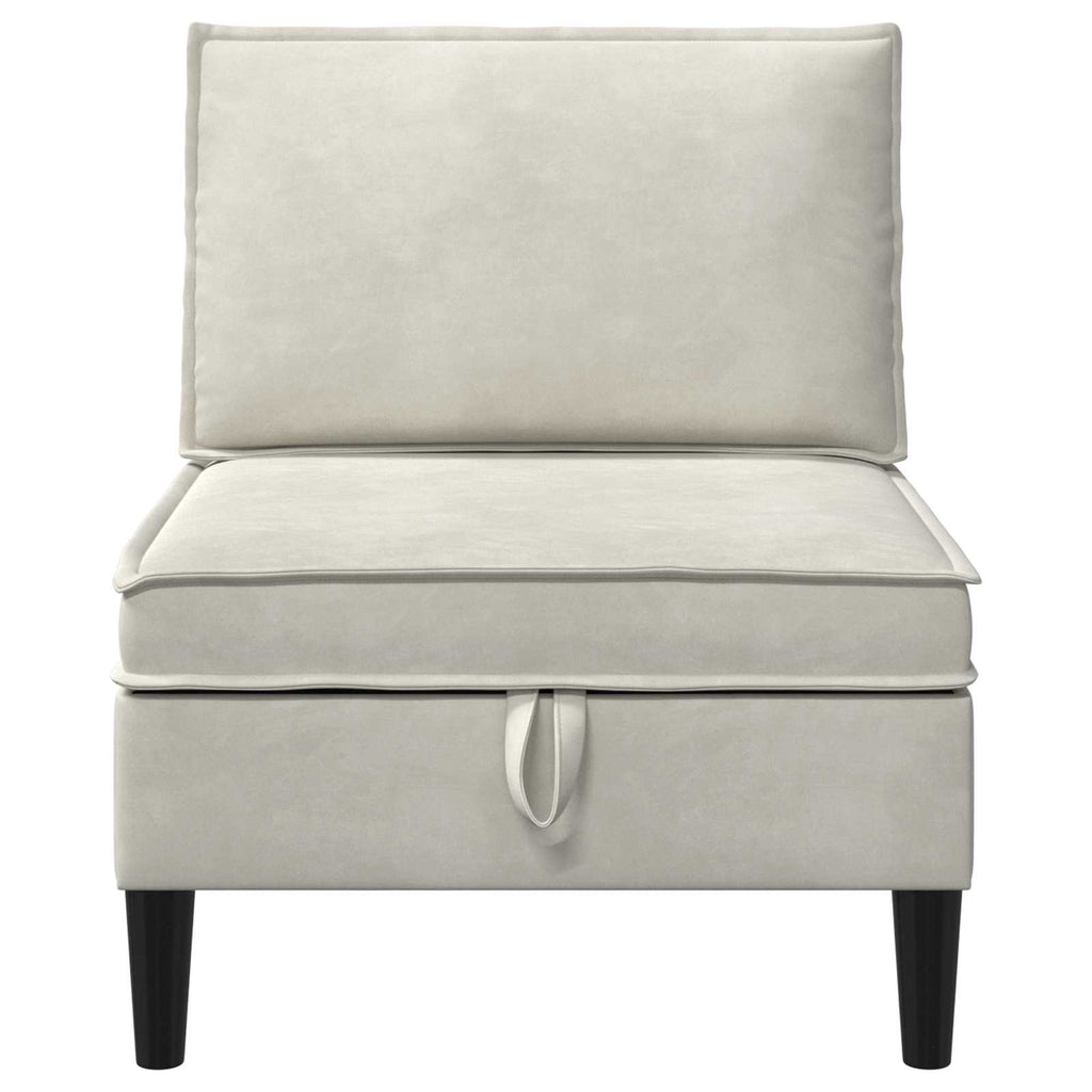 Mittels Sofa mit Stauraum Creme Samt