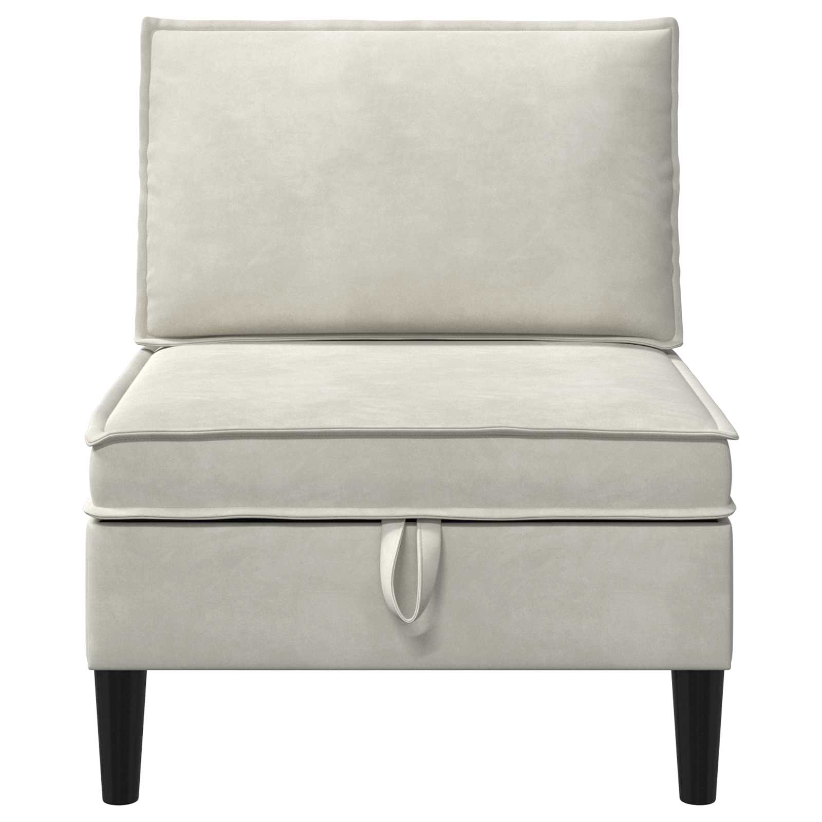 Mittels Sofa mit Stauraum Creme Samt