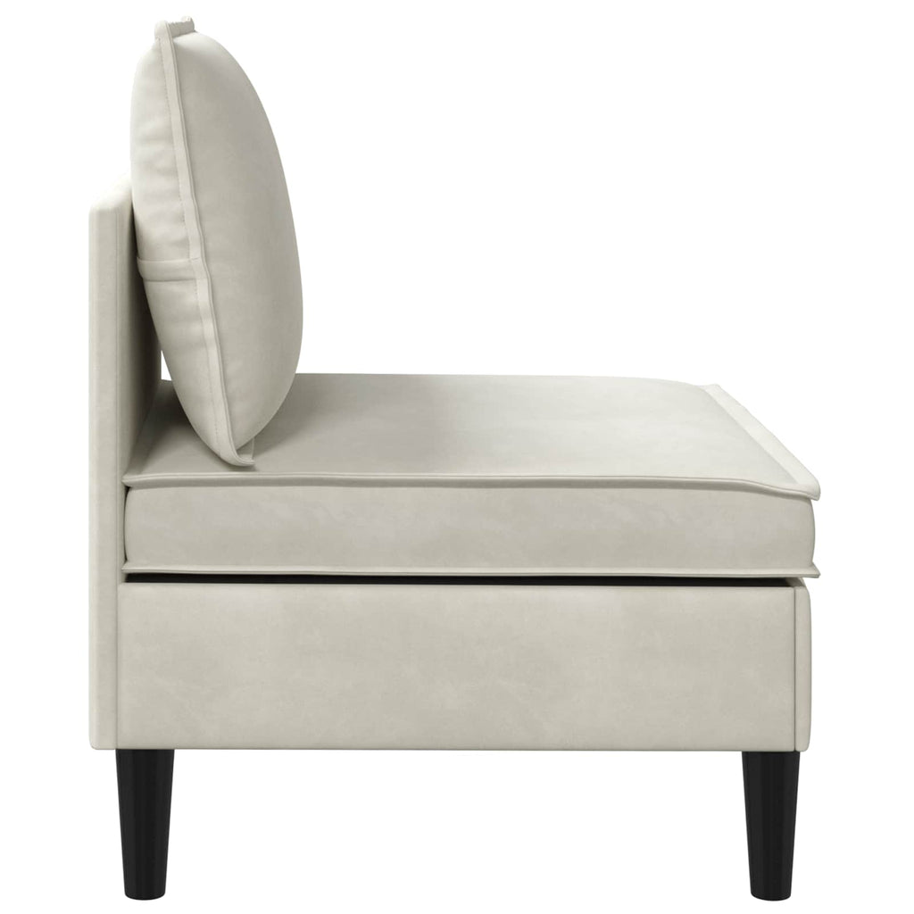 Mittels Sofa mit Stauraum Creme Samt
