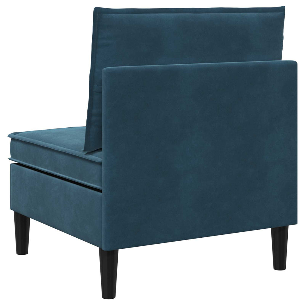 Mittels Sofa mit Stauraum Blau Samt