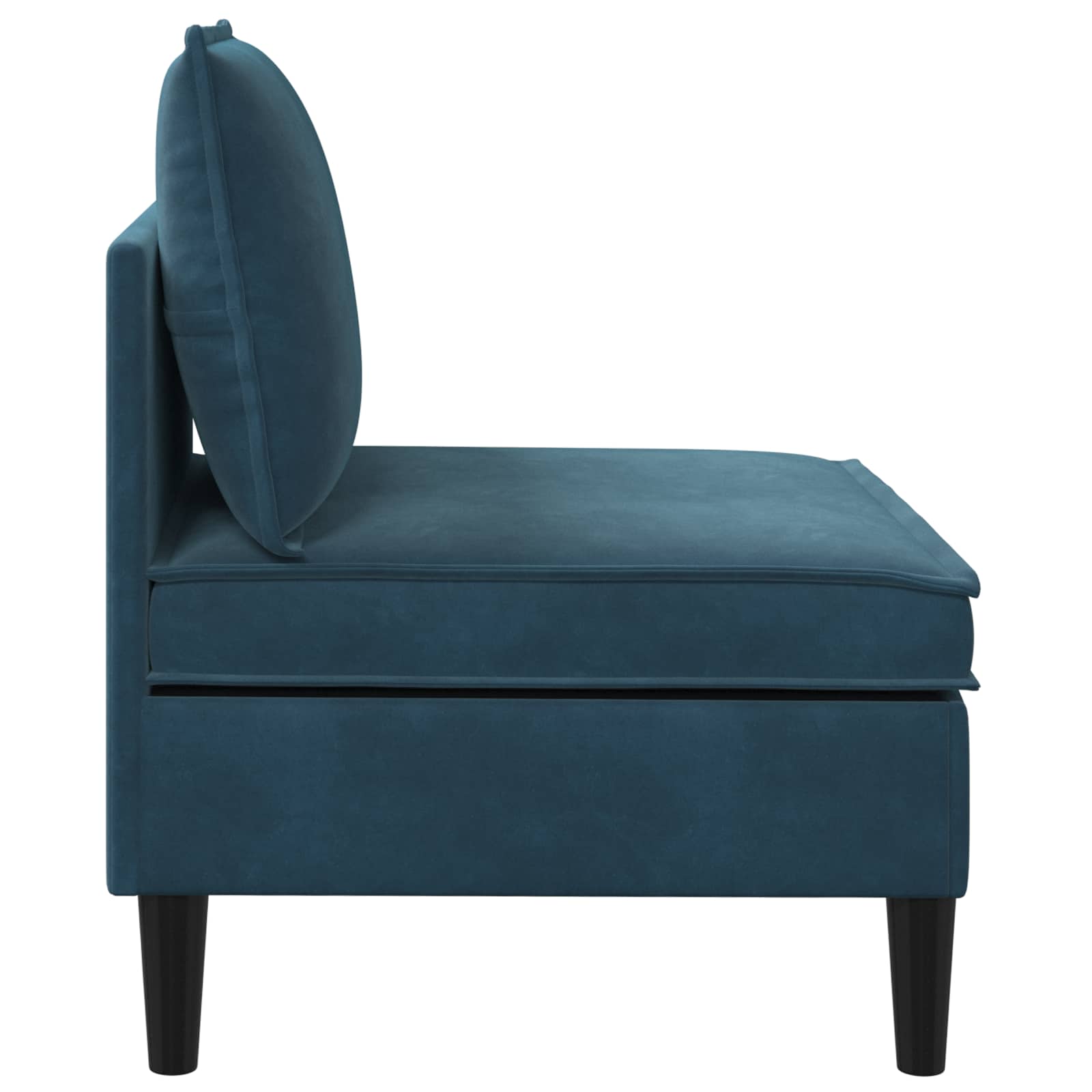 Mittels Sofa mit Stauraum Blau Samt