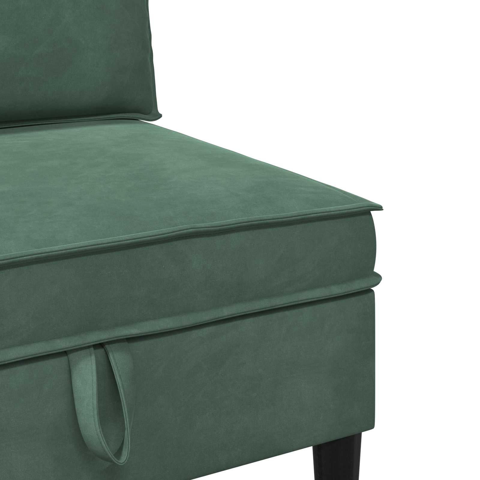Mittels Sofa mit Stauraum Meergrün Samt