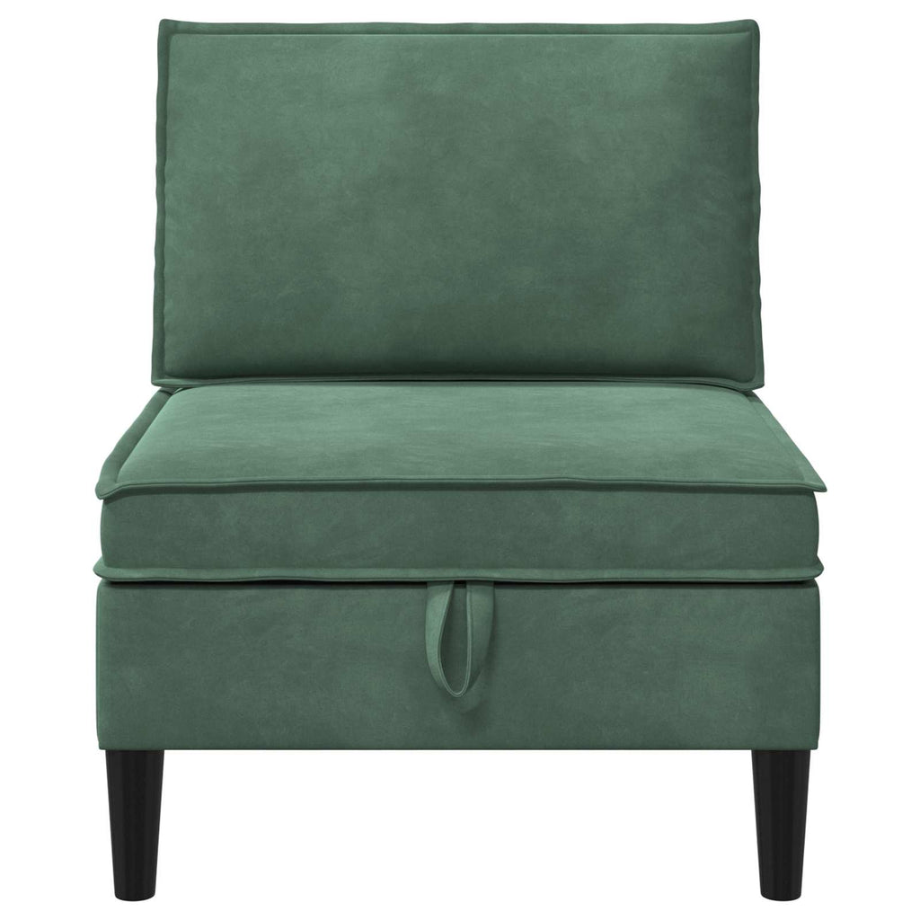 Mittels Sofa mit Stauraum Meergrün Samt
