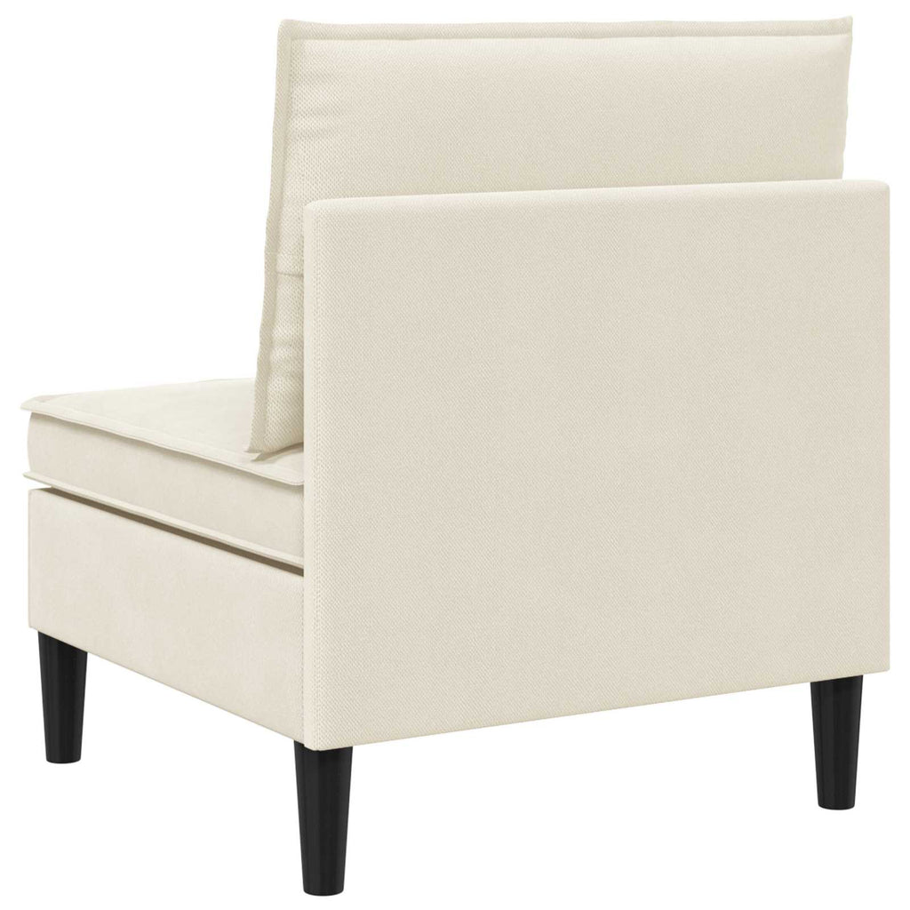 Mittelsofa mit Stauraum Creme Samt