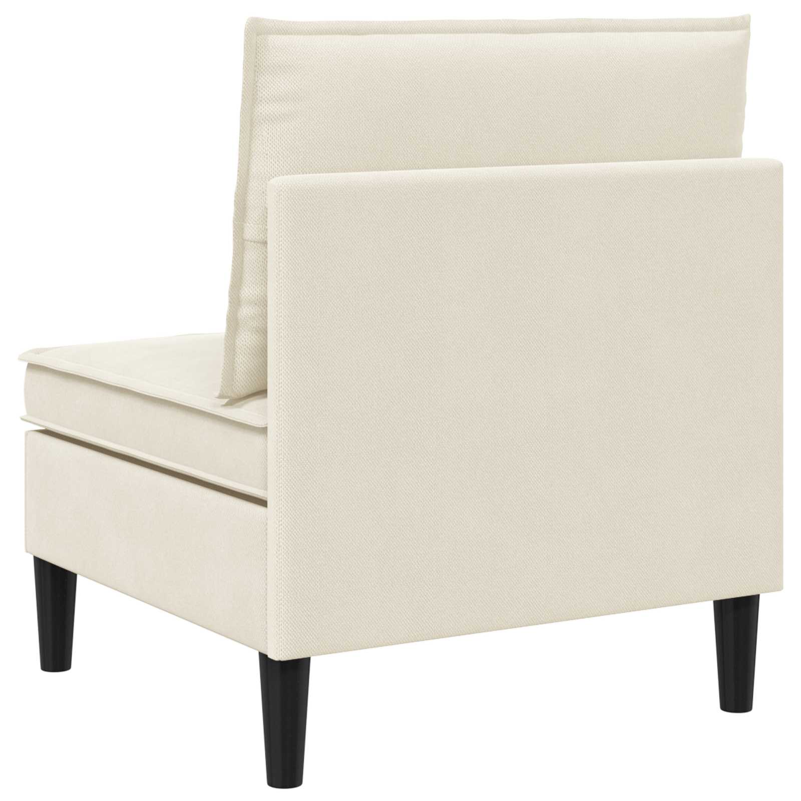 Mittelsofa mit Stauraum Creme Samt
