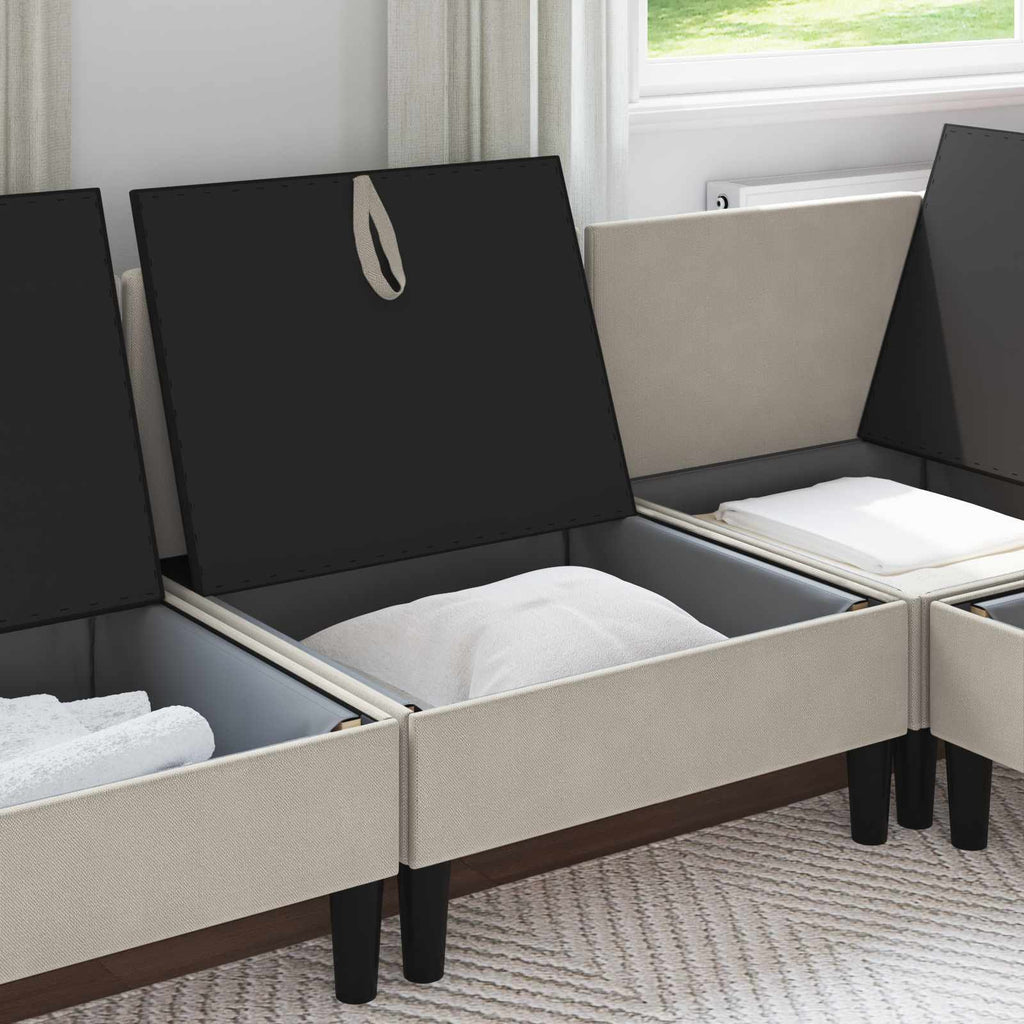 Mittelsofa mit Stauraum Hafer Samt
