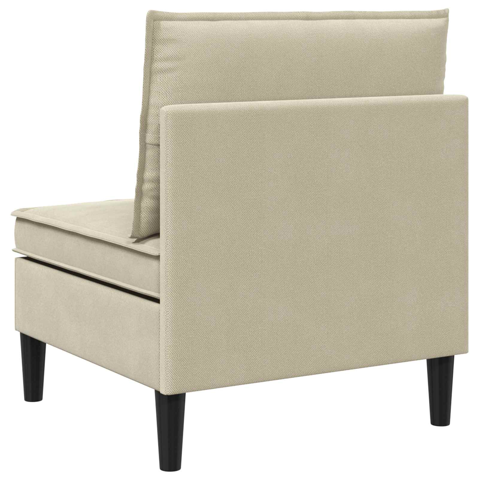 Mittelsofa mit Stauraum Sand Samt